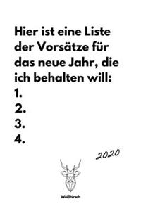 Vorsätze Liste behalten