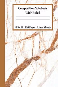 Composition Notebook Wide Ruled Lined Sheets