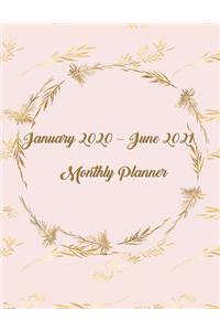 January 2020 - June 2021 Monthly Planner