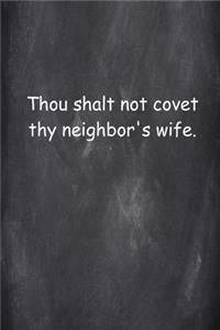 2020 Weekly Planner Religious 9th Commandment Chalkboard Style