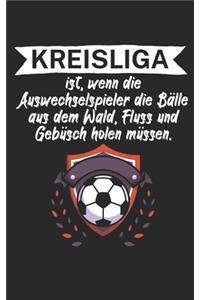 Kreisliga ist wenn die Auswechselspieler die Bälle aus dem Wald Fluss und Gebüsch holen müssen