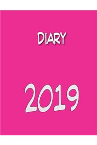 Diary 2019 - Week on Two Pages - Large 8.5 x 11 Diary