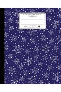 Unruled Composition Notebook. 8 X 10. 120 Pages. Winter and Christmas Time