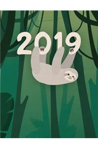 2019 Planner - Sloth Jungle