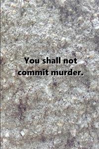 Religious Journal 5th Commandment Modern Stone
