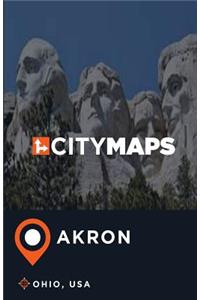 City Maps Akron Ohio, USA
