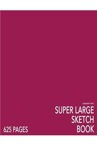 Cranberry Purple Super Large Sketchbook: Big Softcover Sketchbook, 625 Pages, Giant Sketchbook, Large Sketchbook for Drawing