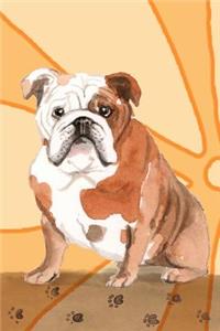 Bullet Journal Notebook for Dog Lovers, English Bulldog Sitting Pretty 10