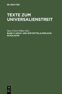 Hoch- Und Spätmittelalterliche Scholastik