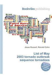 List of May 2003 Tornado Outbreak Sequence Tornadoes