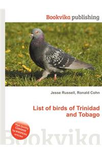 List of Birds of Trinidad and Tobago
