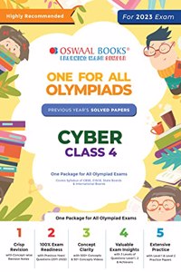 Oswaal One For All Olympiad Previous Yearsâ€™ Solved Papers, Class-4 Cyber Book (Useful book for all Olympiads) (For 2023 Exam)