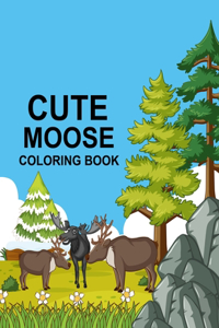 Cute Moose coloring book