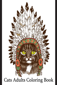 Cats Adults Coloring Book