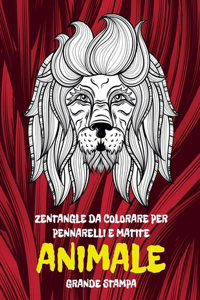 Zentangle da colorare per pennarelli e matite - Grande stampa - Animale