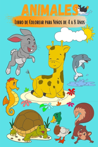Animales Libro De Colorear Para Niños 4 - 8 Años
