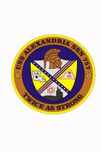 US Navy Los Angeles Class Attack Submarine USS Alexandria SSN 757 Crest Badge Journal