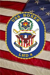 U S Navy Amphibious Assult Ship USS Boxer (LHD 4) Crest Badge Journal