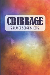 CRIBBAGE 2 Player Score Sheets