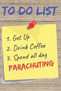 To Do List Parachuting Blank Lined Journal Notebook