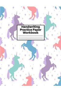 Handwriting Practice Paper Workbook