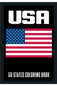 USA 50 States Coloring Book
