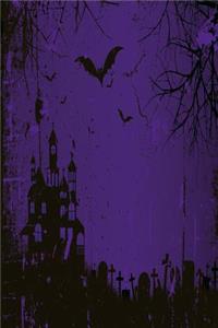 Horror Friedhof Notizbuch - violette Variante