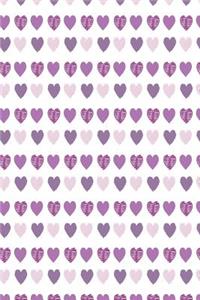 Herzen Wallpaper Notizbuch in Lila