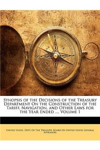 Synopsis of the Decisions of the Treasury Department On the Construction of the Tariff, Navigation, and Other Laws for the Year Ended ..., Volume 1