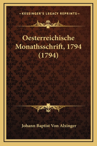 Oesterreichische Monathsschrift, 1794 (1794)