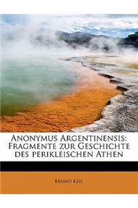 Anonymus Argentinensis