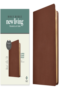 NLT Super Giant Print Bible, Filament-Enabled Edition (Genuine Leather, Brown, Red Letter)