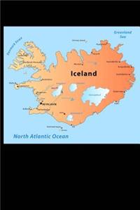 Map of Iceland Journal: 150 Page Lined Notebook/Diary