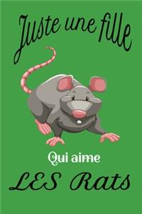 juste une fille qui aime les rats green - journal de bord ligné