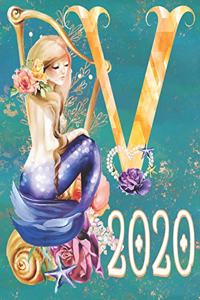 2020 Weekly Planner - Monogram Mermaid Initial 