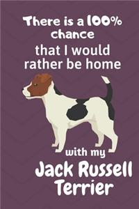 There is a 100% chance that I would rather be home with my Jack Russell Terrier