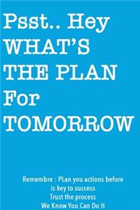 Psst... Hey What is the Plan For Tomorrow / SkyBlue Notebook Version