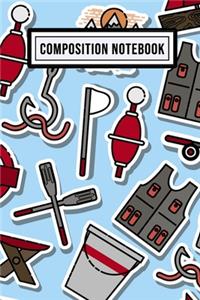 Fishing Unruled Composition Notebook