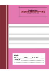 Amiesk Notebook - English Handwriting Notebook - 140 pages (7.44 x 9.69 inch)
