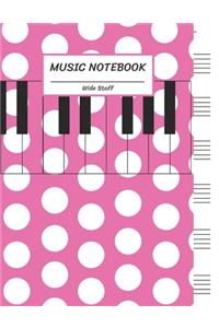 Music Notebook Wide Staff