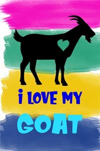 I Love My Goat Notebook Journal