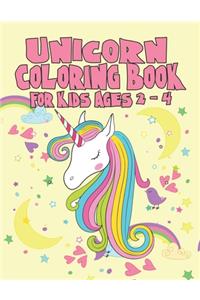 Unicorn Coloring Book for Kids Ages 2-4