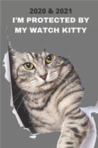 2020 & 2021 Two-Year Weekly Planner For Cat Owner Gift - Funny Tabby With Motivational Quote Appointment Book - Two Year Agenda Notebook