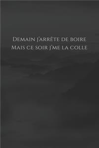 Demain j'arrête de boire, mais ce soir j'me la colle