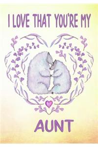 I Love That You're My Aunt Keepsake Journal Sheep