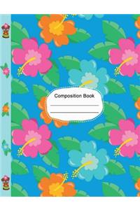 Beautiful Hawaiian Hibiscus Flowers Dot Grid Paper