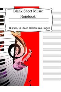 Blank Sheet Music Notebook