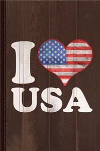 I Love the USA Patriotic Journal Notebook