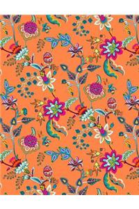 My Big Fat Journal Notebook Chinoiserie Pattern On Orange