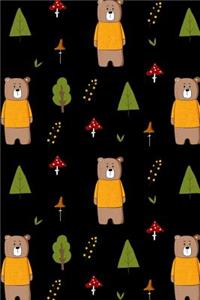 Journal Notebook Cute Bears Pattern 2